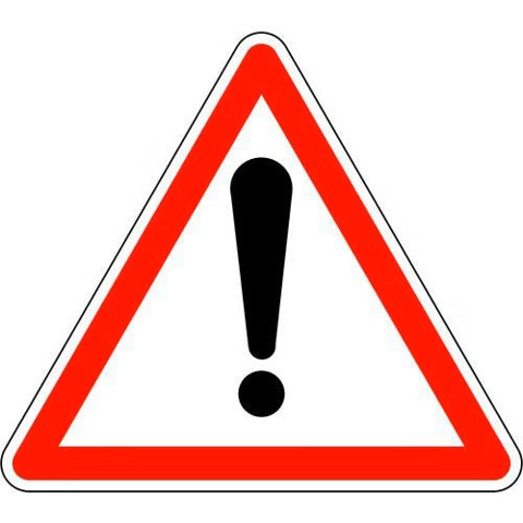 panneau point d'exclamation