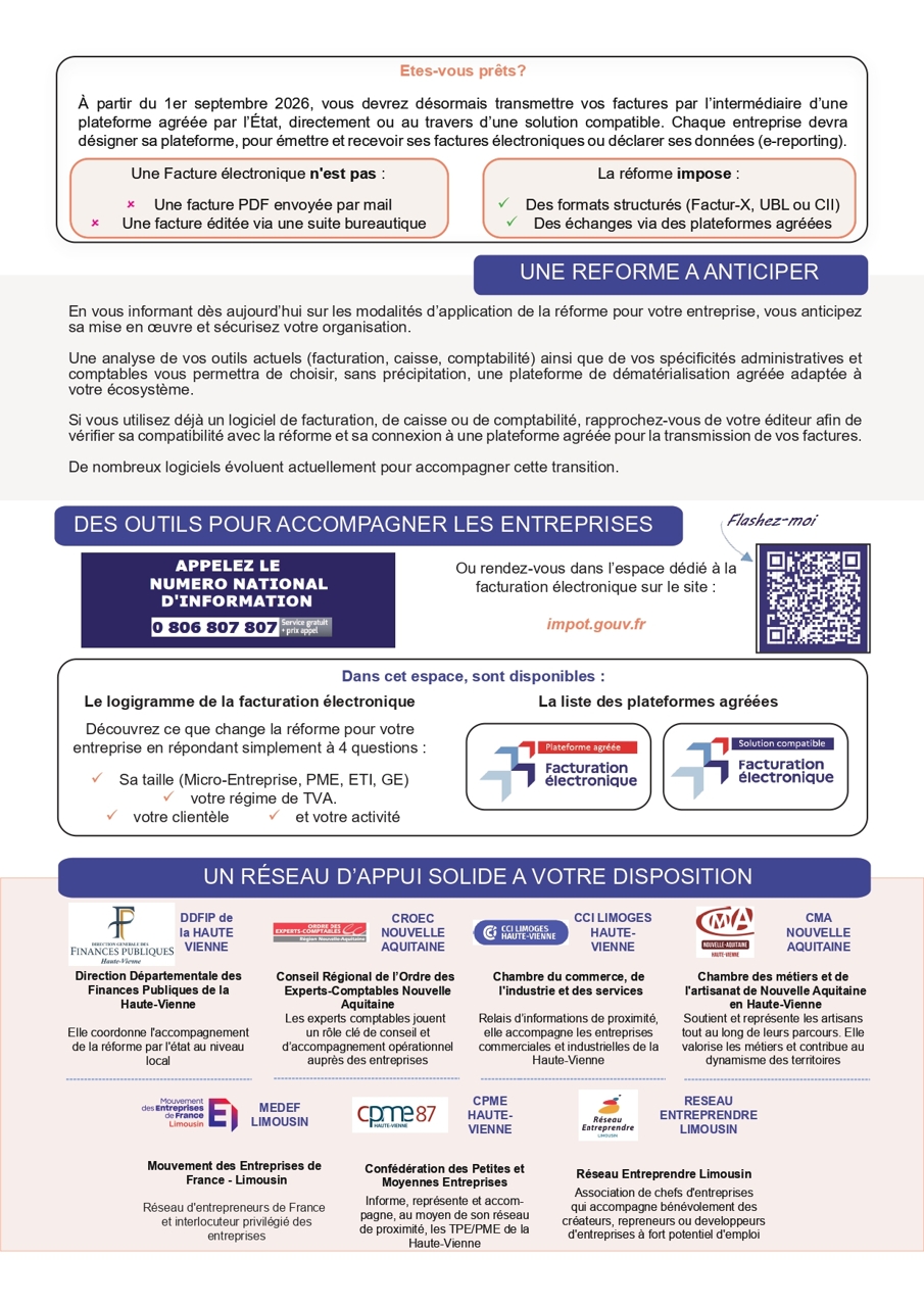 Flyer dématérialisation facture entreprise